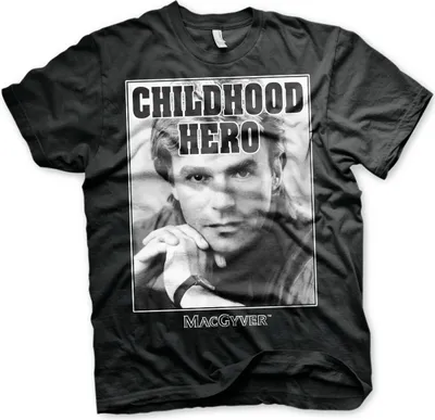 Produktbild von Macgyver - Childhood Hero T-Shirt - Small - Black