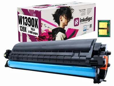 Produktbild von Inkdigo Toner W1390X ohne Chip für HP LaserJet Pro 3001dn, 3001dw, 3002dn, 3002dw – Schwarz, 4000 Seiten,, KI-generiertes Bild