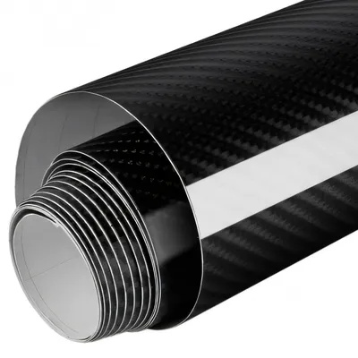 Image de Film automobile 3D Carbon - 152 cm de large, autocollant avec canaux d'air, sans bulles, pour voiture, moto, ordinateur portable, téléphone portable, anti-rayures & durable, 50cm Retoo