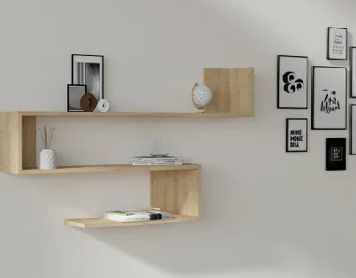 Obrázek produktu pro Skye Decor, Penne - Safírový dub, nástěnné police, safírový dub, 120 x 71 x 20 cm