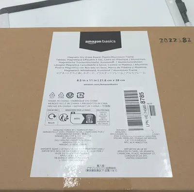 Image de AmazonBasics Tableau magnétique Effaçable à sec Plastique Cadre aluminium 21 6 cm x 28 cm Blanc Créatif