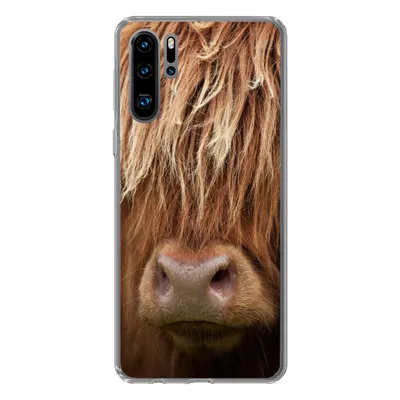 Produktbild von MuchoWow® Handyhülle Schutzhülle Hülle für Huawei P30 Pro Schottischer Highlander - Nase - Haare Silikon Softcase Handy Hülle - Schutzdeckel