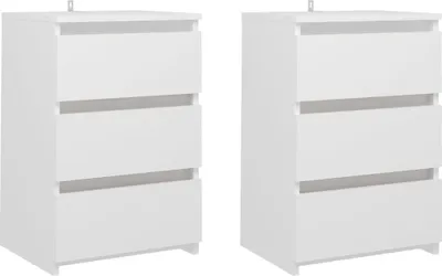 Immagine prodotto di Comodini 2 pz. Bianco 40x35x62,5 cm Materiale a base di legno