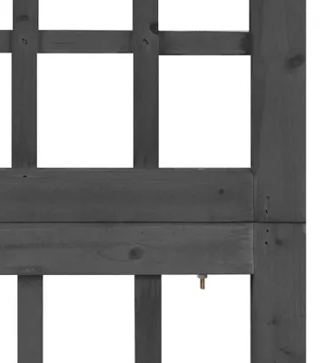Produktbild von Raumteiler Paravent Massivholz Trennwand Sichtschutz Spalier Rankhilfe für Garten und Terrasse wetterfest zusammenklappbar ausziehbar Schwarz 121 x 180 cm
