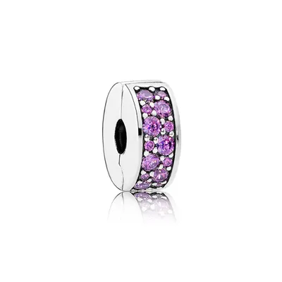 Produktbild von Pandora 791817CFP Clip Lilafarbener Pavé-Glanz