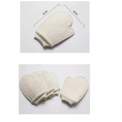 Produktbild von 2 Stück Handschuhe Natural Luffa Luffa Bad Dusche Schwamm Körper Wäscher Peeling