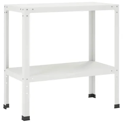 Productafbeelding van Plantentafel 100 x 40 x 80 cm, staal met poedercoating, wit