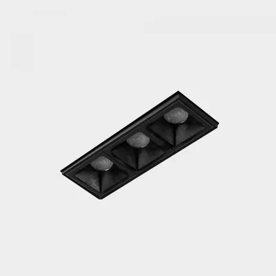 Produktbild von KOHL LIGHTING NSES rahmenlose Einbauleuchte 95x35 mm schwarz 6 W 15D CRI 90 3000K PUSH