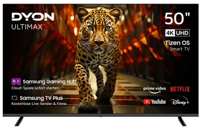 Produktbild von DYON ULTIMAX 50U-TI Smart TV, 50" (126cm), 3.840 x 2.160 UHD, Samsung TV Plus, Gaming