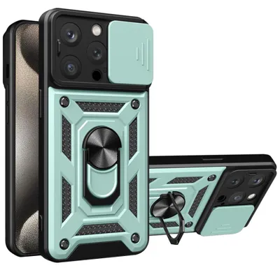 Produktbild von Techsuit Camshield Back Cover Hülle für Apple iPhone 15 Pro - Grün