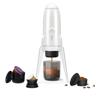 Tragbare Espressomaschine 3-in-1, 19 bar, selbstheizend, für Kapseln & Pulver