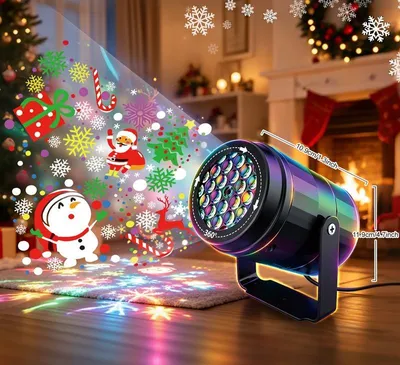 Produktbild von Weihnachts Projektor Led, rehbarer Projektionslampe Muster Garten Haus