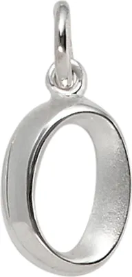 Produktbild von JOBO Anhänger Buchstabe O 925 Sterling Silber rhodiniert teilmattiert