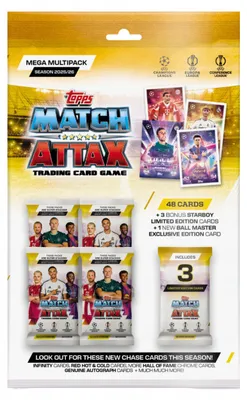 Image de Match Attax 2026 Topps Football Cards Mega Multipack – 4 packets + 3 LE