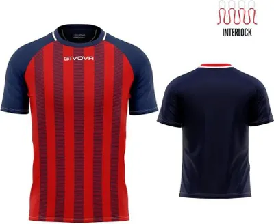 Produktbild von Sport-T-Shirt Givova Rugby Blau-Rot Rot - M