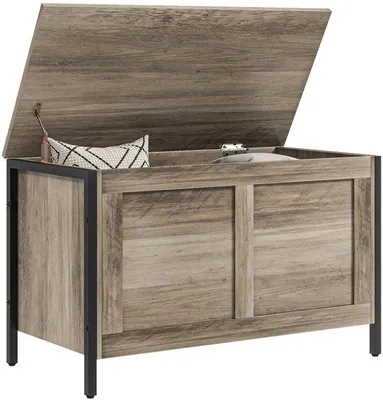 Immagine prodotto di Panca effetto legno con contenitore 95 L, 80x40x49 cm