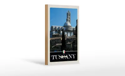 Produktbild von Holzschild Reise 12x18 cm Toskana Italien Gebäude Architektur