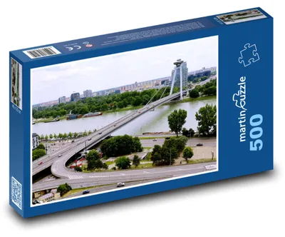 Zdjęcie produktu dla Puzzle 500 Bratysława - miasto i most - martinpuzzle