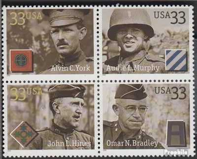 Produktbild von Briefmarken USA 2000 Mi 3303-3306 Viererblock (kompl.Ausg.) postfrisch Soldaten des Heeres