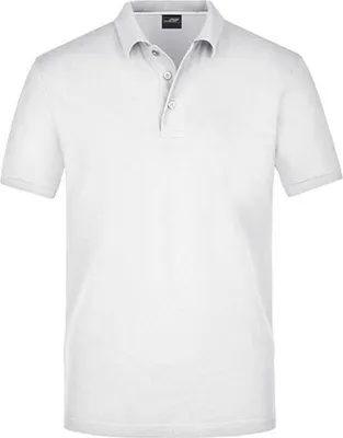 Produktbild von James+Nicholson JN708 | Herren Pima Polo / Sehr feine Piqué-Qualität - Farbe: White - Größe: XXL