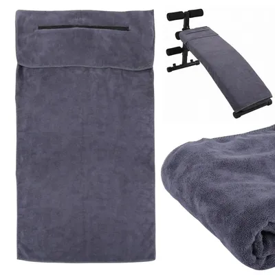 Obrázek produktu pro Fitness ručník z mikrovlákna, 50 x 120 cm, rychleschnoucí, s kapsou