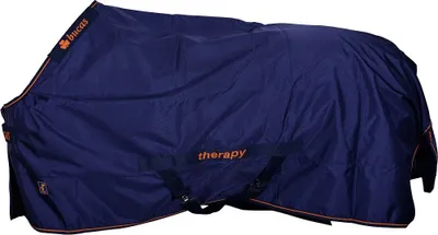 Produktbild von Bucas Therapy Turnout Outdoordecke 150 g, Winterdecke, Farbe:Navy/orange, Größe:100