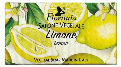 Produktbild von Florinda, Limone, Vegan, reinigend und weichmachend, Zitrus, Duftseifenriegel, Gesicht und Kö rper, 100 g