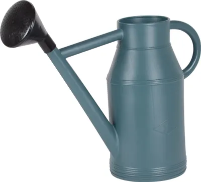 Produktbild von EDA Gieskanne - grau-blau - Kunststoff - schwarzer Besenkopf - 11 Liter