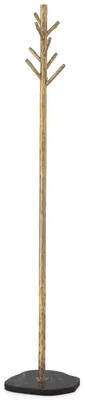 Produktbild von Casa Padrino Luxus Garderobenständer Vintage Messing / Schwarz Ø 29,5 x H. 162 cm - Edelstahl Kleiderständer mit Marmorsockel - Garderoben Möbel - Luxus Möbel - Luxus Einrichtung