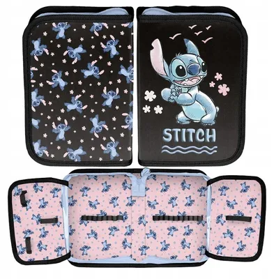 Produktbild von Paso Einkammer-Stiftetui Mit Zwei Klappen, Ohne Zubehör, Disney Stitch