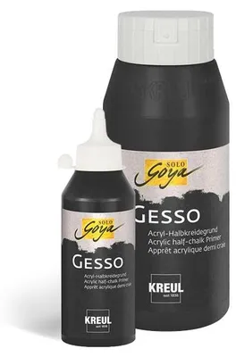 Zdjęcie produktu dla Gesso Solo Goya Gesso Primer czarny - KREUL - 250 ml