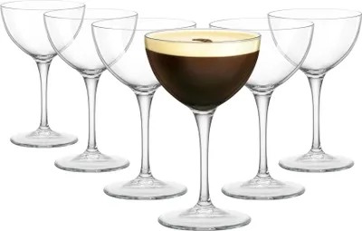 Produktbild von BORMIOLI ROCCO 1797724 Packung mit 6 Martini-Gläsern aus Novecento-Glas, Cl 23,5