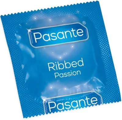 Produktbild von Pasante Passion, Männliches Kondom, Gerippt, Natürlich/Natur, Latex, 52 mm, 190 mm