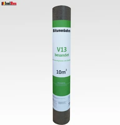 Produktbild von Isolbau Dachpappe V 13 besandet mit Glasvlieseinlage 10 m2 1 Rolle Dachbahn Glasvlies Bitumen