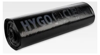 Produktbild von 150 Stück Hygoclean Müllsäcke, 110 l | LDPE, Rolle, schwarz, L: 110 cm, B: 70 cm, 55 my