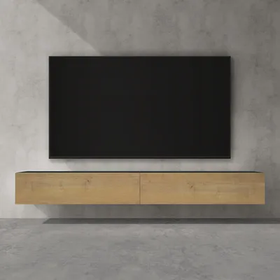 Produktbild von doporro TV Lowboard hängend Fernsehschrank Wohnzimmer | TV-Schrank hängend Fernsehtisch Hängeschrank 240cm Fernsehschrank02