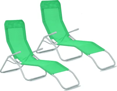 Produktbild von Aga 2x Gartenliege SIESTA MC372171LG Grün