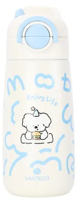 Productafbeelding van Kinderthermosfles 500 ml met Rietje en Schattig Ontwerp
