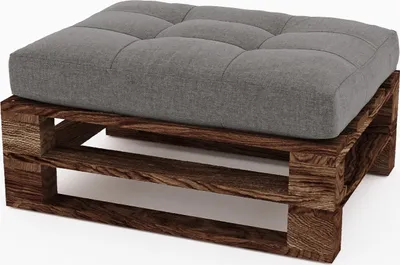 Produktbild von Lermowood Palettenmöbel Mpe Hocker 60 x 60 cm Eiche | Europaletten Indoor und Outdoor Lounge Gartenmöbel Holz Gartenmöbel Set Lounge Möbel Terrasse Balkon Loft Stil Paletten