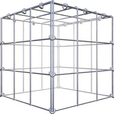 Produktbild von Anbaugabione Typ 3 30 cm x 30 cm x 30 cm (L x H x T), Maschenweite 10 cm x 10 cm, C-Ring