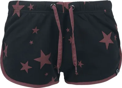 Produktbild von RED by EMP Damen schwarze Shorts mit Sternen Print S