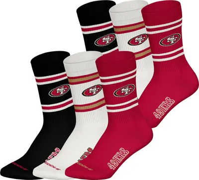 Produktbild von Huddle Uni Freizeitsocken San Francisco 49Ers Crew 6-Pack red-wht-blk - Größe 39-42