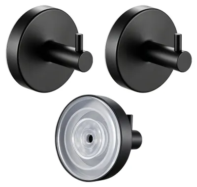 Imagen del producto de Ganchos autoadhesivos de acero inoxidable, 2 unidades, para colgar en la pared, toallas y ropa