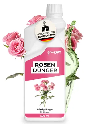 Produktbild von Rosen-Dünger 500 ml - flüssiger mineralischer NPK-Dünger mit Spurennährstoffen für Rosen - für mehrere Liter Gießwasser