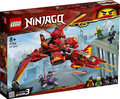 Zdjęcie produktu dla LEGO NINJAGO Legacy Kai Fighter Toy Jet, Zestaw do budowania, 6 lat(a), Plastik, 513 szt., 680 g