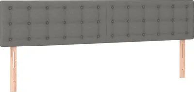 Produktbild von vidaXL Kopfteile Dunkelgrau 160x5x78/88 cm Stoff