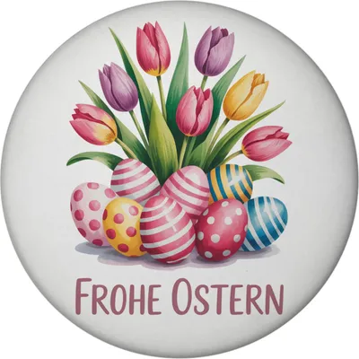 Produktbild von Tulpen und Ostereier Frohe Ostern Magnet