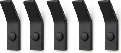 Produktbild von 5 Stück - Wandkleiderhaken Metall massiv