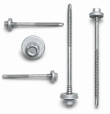 Zdjęcie produktu dla Śruby do płyt warstwowych Etanco z uszczelką EPDM, do stali o grubości do 6 mm, ocynkowane, wymiar 5,5x135 mm, opakowanie 100 sztuk.