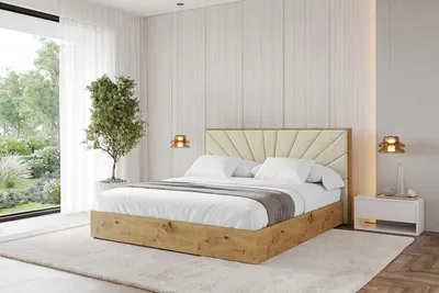 Produktbild von ALTDECOR Polsterbett mit Bettkasten - ENZO6 - 140x200 Beige- Bett mit Matratze H3/H4, Kopfteil, Boxbett, Doppelbett mit Stauraum